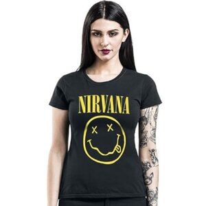 Nirvana Smiley Face T Shirt - Women's - Small